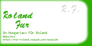 roland fur business card