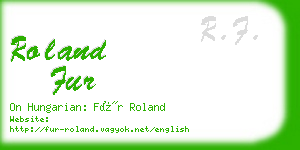 roland fur business card